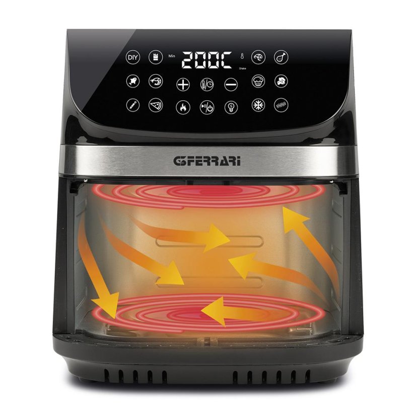 G3Ferrari Friggisano Star G1021500 čierna a strieborná fritéza na horúci vzduch