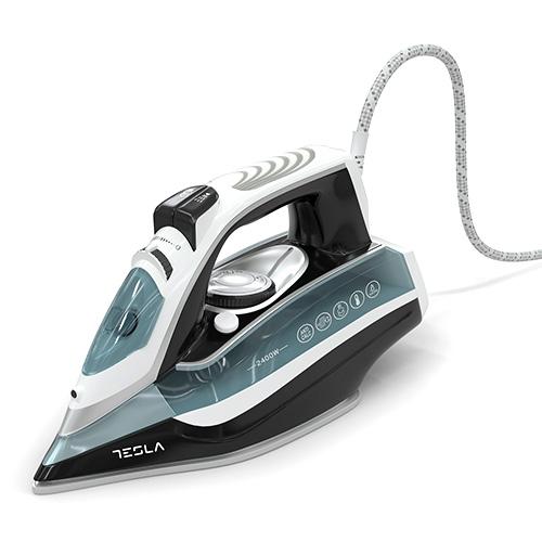 Tesla IR302BL steam iron, white and black