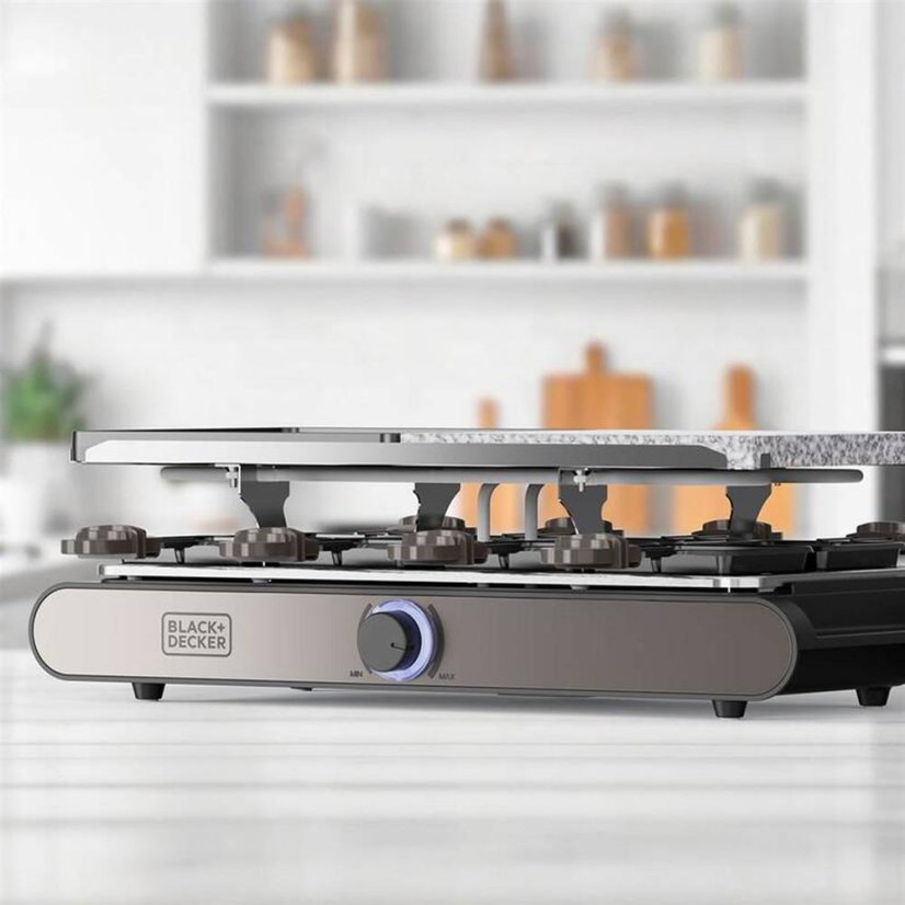 Raclette grill Black+Decker BXFC1400E black/natural stone