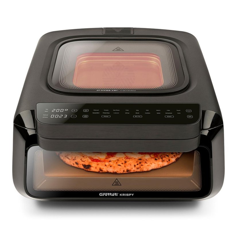 Pizza oven, grill, and Krispy G3Ferrari G10225 hot air fryer