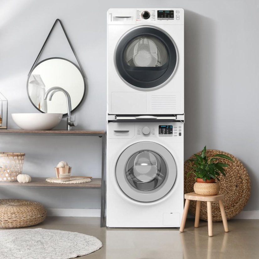 Universal spacer between washing machine and dryer with wooden shelf Meliconi Torre Pro L60 656114