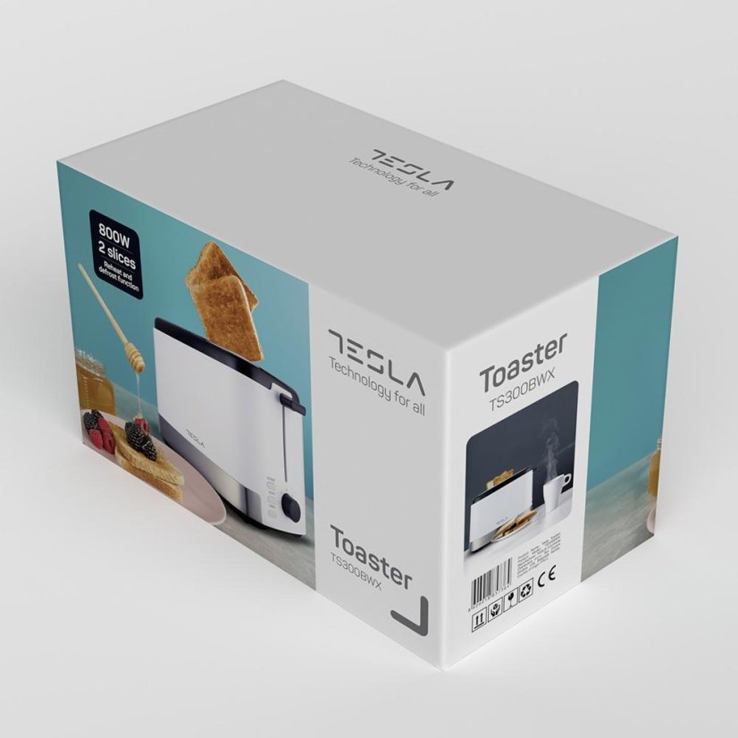 Toaster Tesla TS300BWX weiß