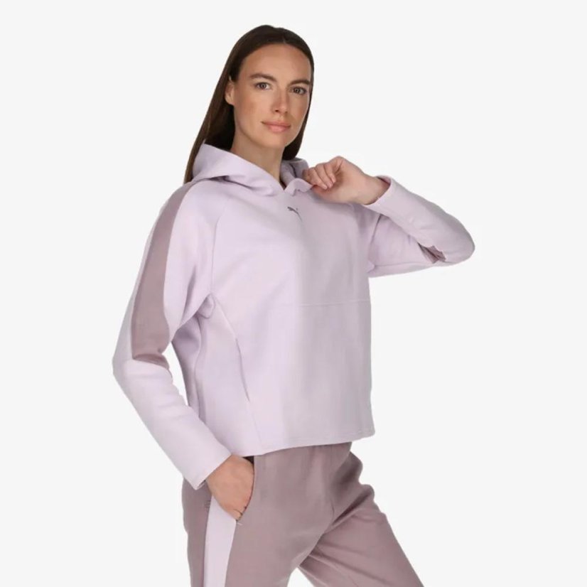 Damen-Sweatshirt Puma Evostripe Hoodie - Farbe: Schwarz, Größe: L