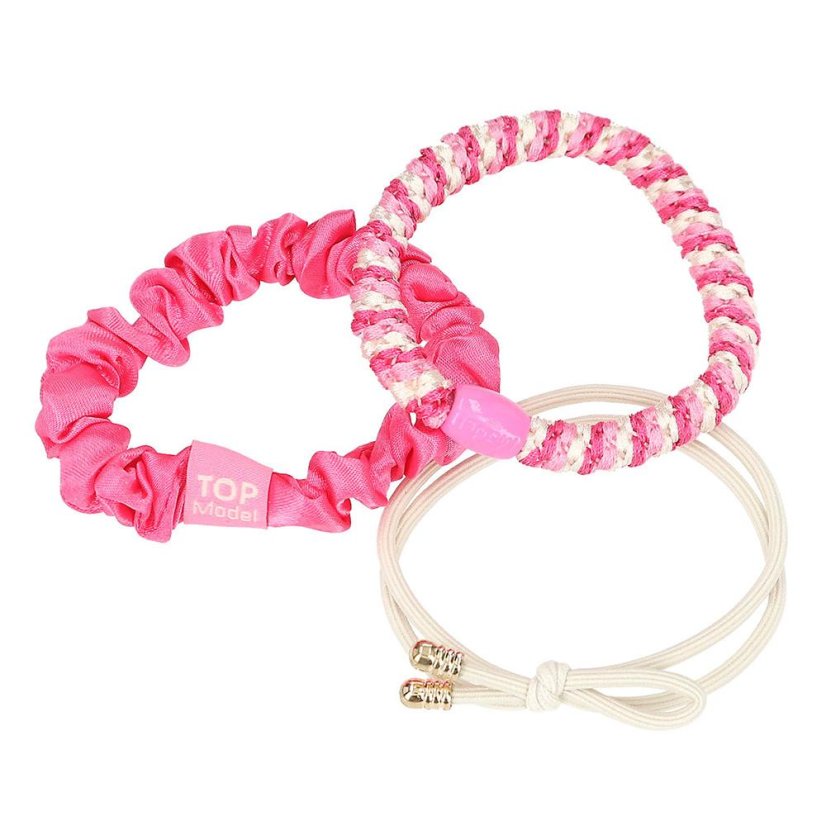 Set of elastic hair ties Top Model Christy