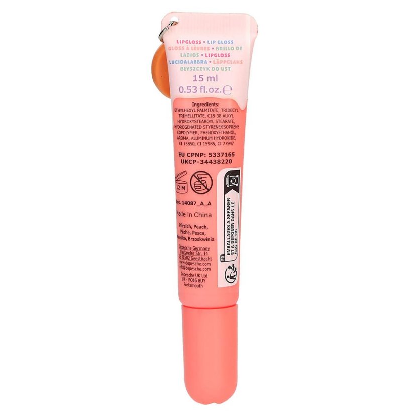 Top Model Beauty & Me Lip Gloss with Pendant – Peach, Candy