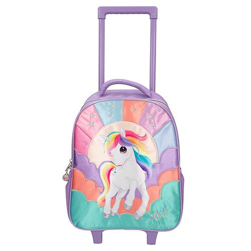 Kinderkoffer auf Rollen Ylvi, violetter Griff