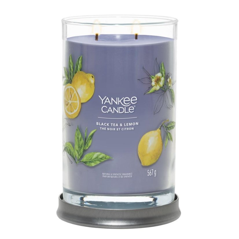Yankee candle Signature Tumbler nagy gyertya, Black Tea & Lemon