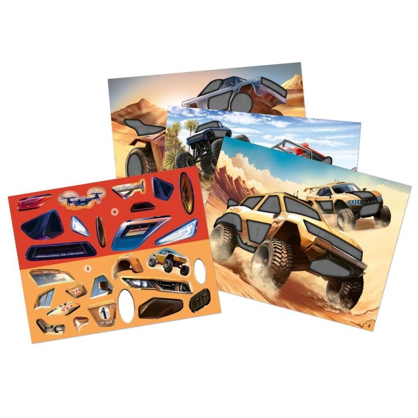 Samolepkový sešit Action World Monster Cars