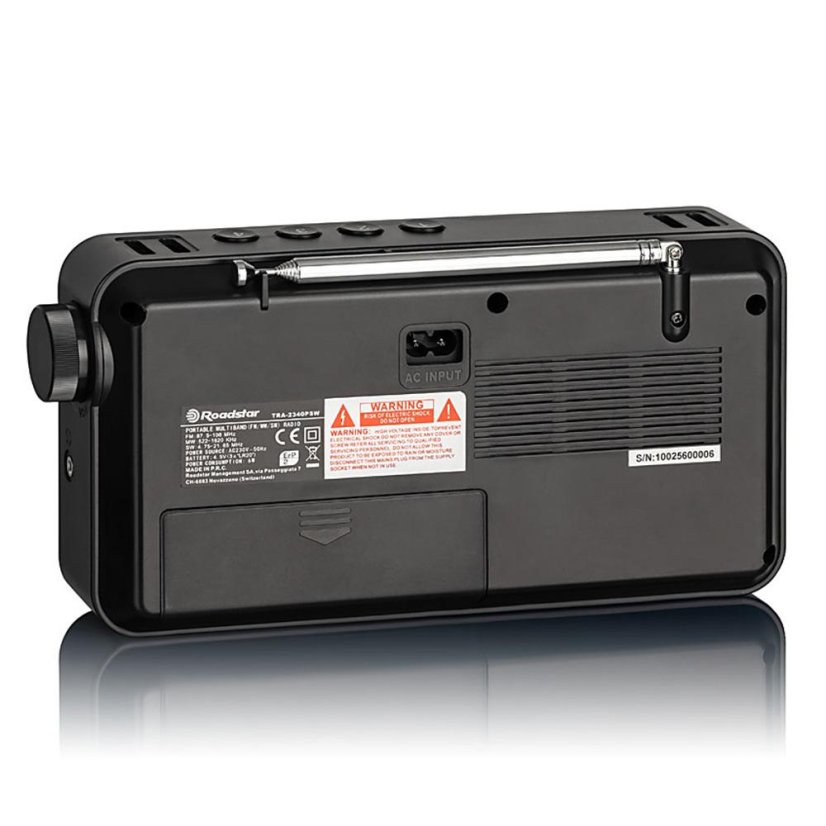 Prenosné rádio Roadstar TRA-2340PSW, čierne