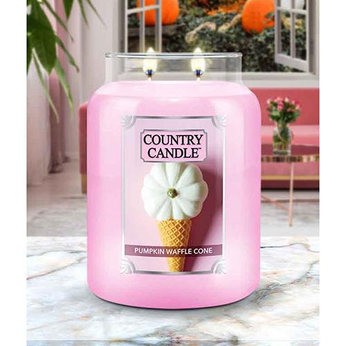 Świeca Country Candle duża, Pumpin Waffle Cone