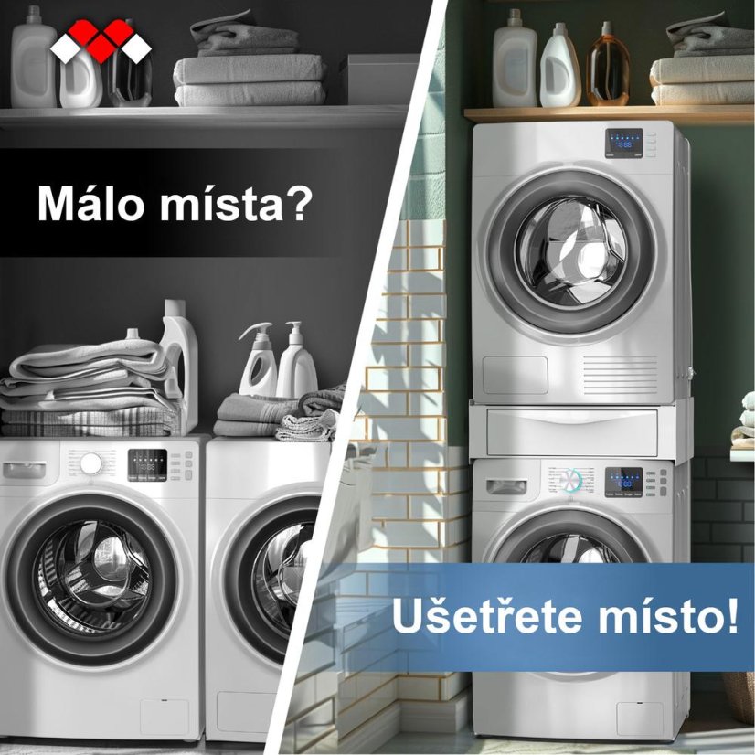Kombinácia práčky a sušičky s výsuvnou zásuvkou Meliconi 656112 Torre Extra L60 biela
