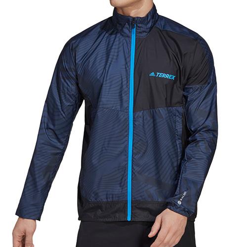 Pánská bunda Adidas Terrex Trail Wind J - Farbe: Blau, Größe: M