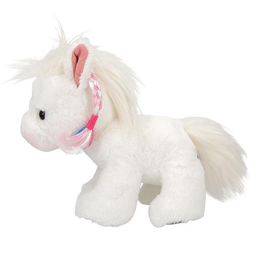 Pluszowy konik Miss Melody, biały, 20 cm