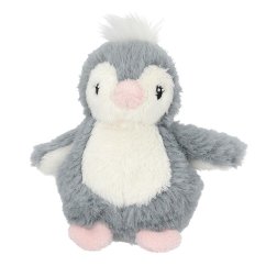 Plüschpinguin mit Karabinerhaken Princess Mimi, hellgrau