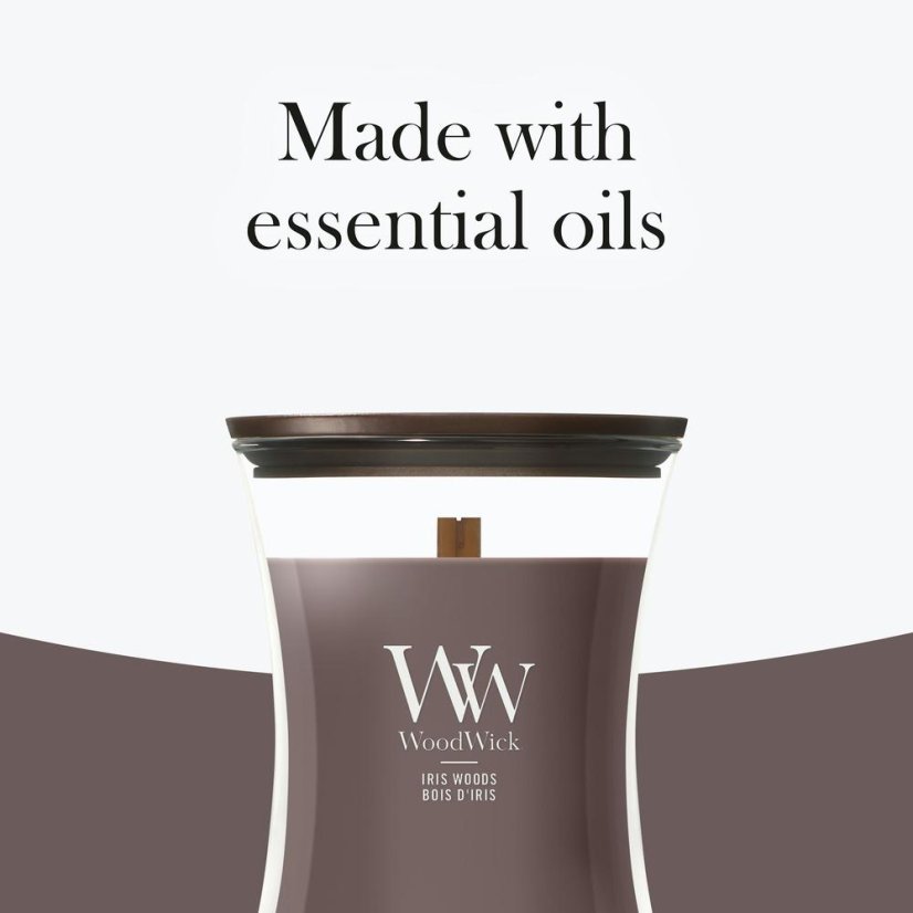 WoodWick Medium Candle, Iris Woods
