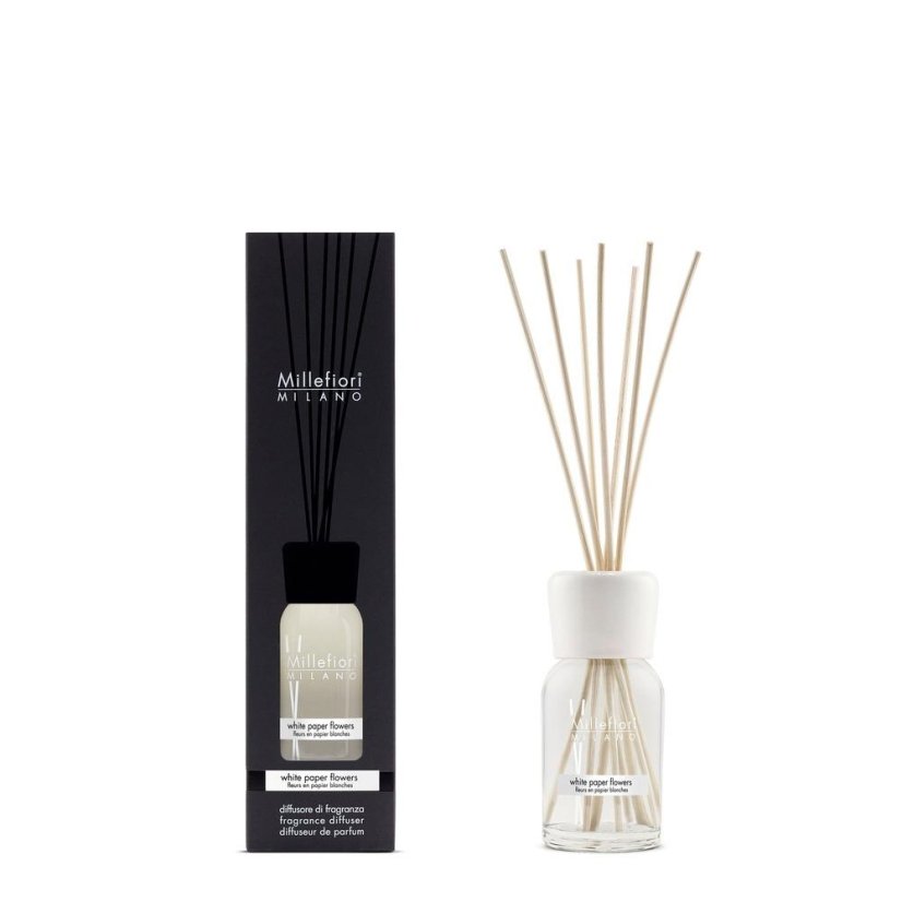 Diffusor Millefiori Milano Natural, White Paper Flowers, 100 ml