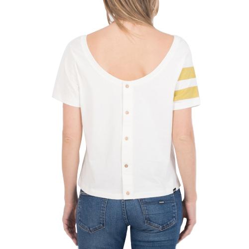 Hurley Ocencare Totem Front Back Women's T-shirt - Color: White, Size: XS
