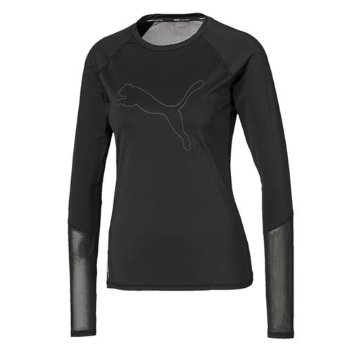 Dámske bežecké tričko Puma Runner ID s dlhým rukávom - Farba: Čierna, Veľkosť: XS