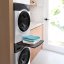 Zwischenstück für Waschmaschine und Wäschetrockner Meliconi 656136 Torre Black, schwarz