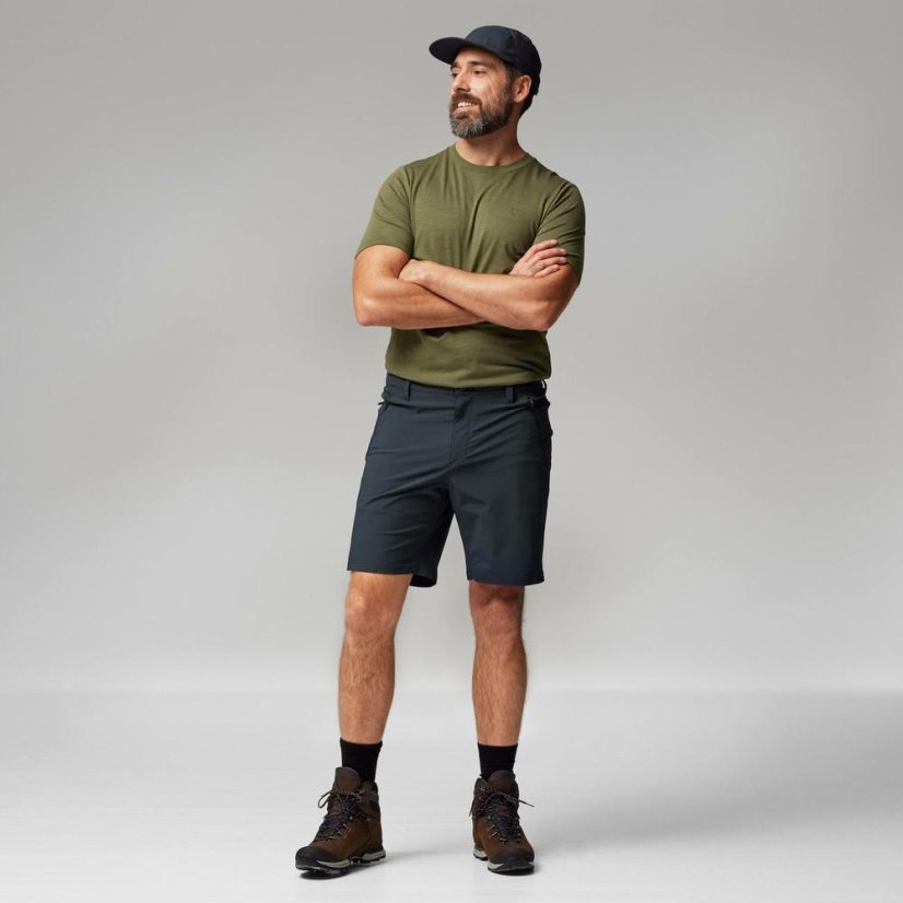 Pánské šortky Fjällräven Abisko Trail Stretch Shorts M - Farba: Sivá, Veľkosť: 46