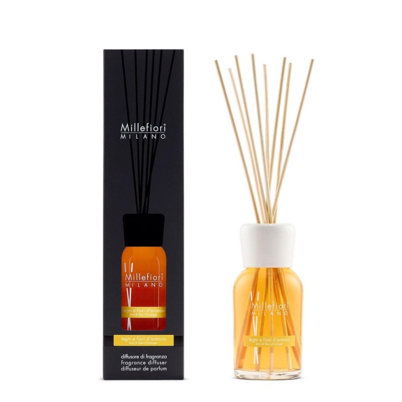 Diffusor Millefiori Milano Natural, Legni e Fiori d´Arancio, 250 ml