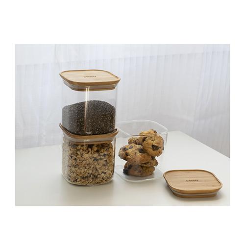 Set mit 3 Glasbehältern Pebbly PKV-015, 800 ml