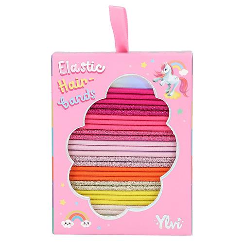 Ylvi hair tie set, 25 pcs, pink