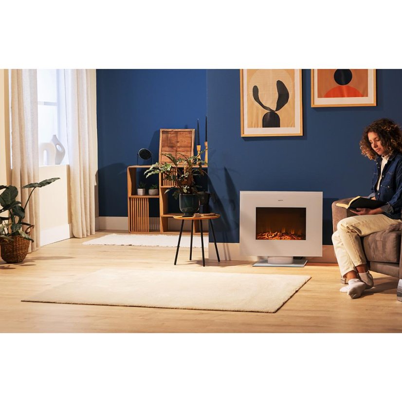 Elektrischer Kamin Cecotec ReadyWarm 2700 Design Flames White 5832 weiß