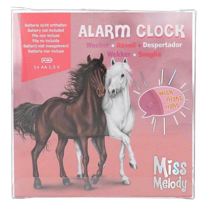 Stolní budík s nočním světlem Miss Melody
