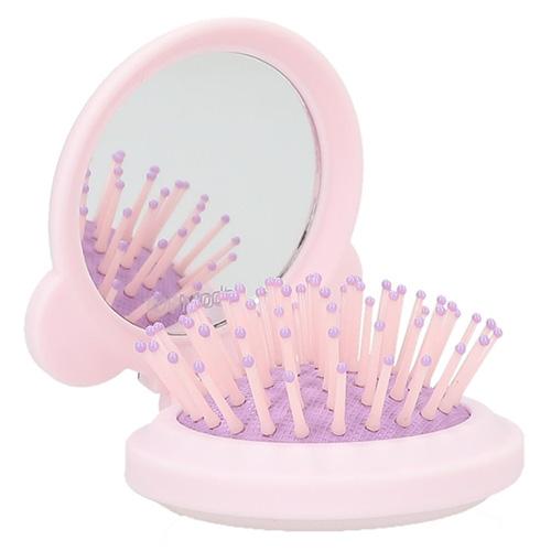 Top Model folding brush with mirror, Zebra