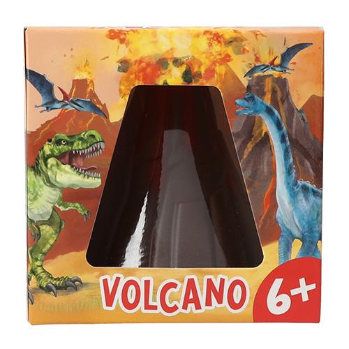 Soluble volcano  with Dino World dinosaur