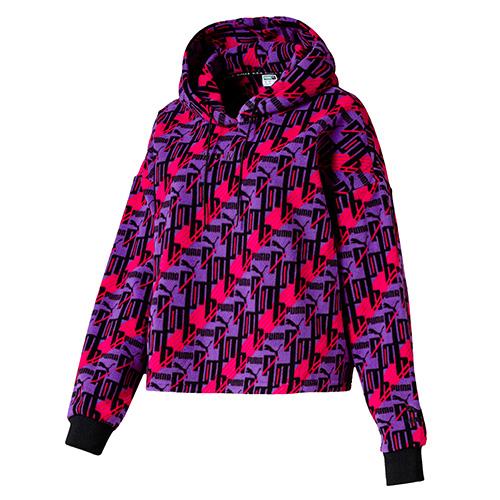 Damen-Fleece-Sweatshirt Puma XTG Fleece Hoody - Farbe: Violett, Größe: XL
