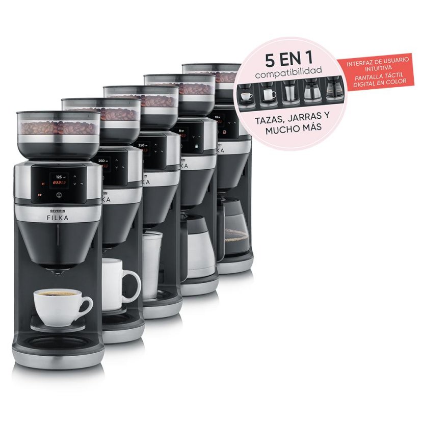 Kaffeemaschine Severin Filka KA 4852 schwarz-silber