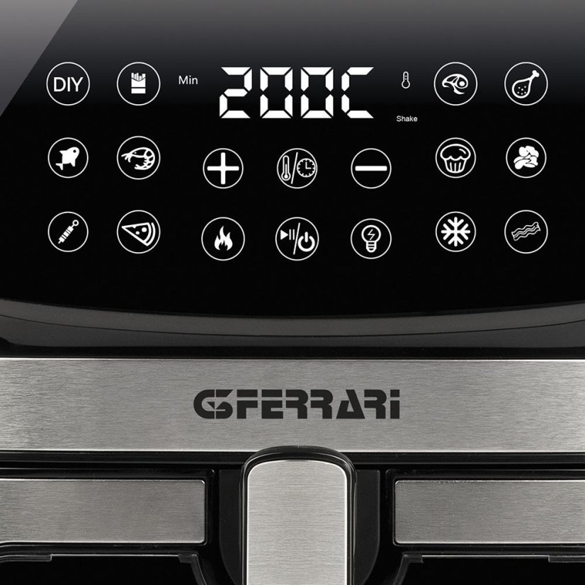 G3Ferrari Friggisano Star G1021500 čierna a strieborná fritéza na horúci vzduch