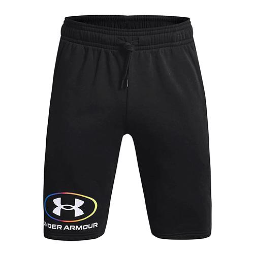 Herren-Shorts Under Armour Rival Fleece Lockertag - Farbe: Schwarz, Größe: L