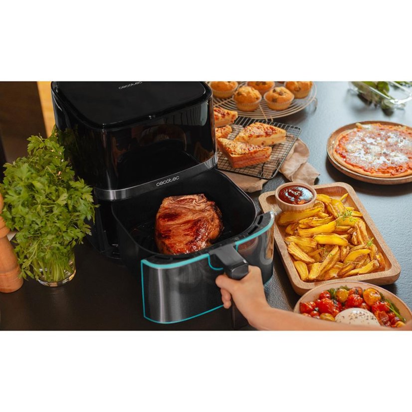Heißluftfritteuse Cecotec CecoFry 3317 schwarz-silber