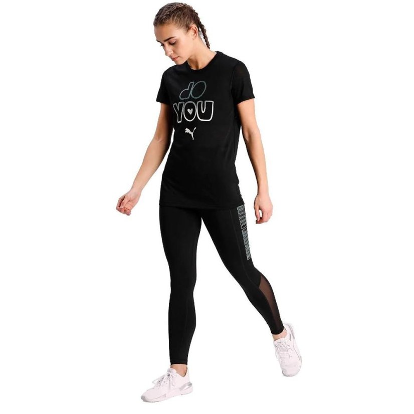 Női Puma Train Logo Block leggings - Szín: Fekete, Méret: XS
