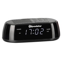Roadstar CLR-2477 Black Radio Alarm Clock