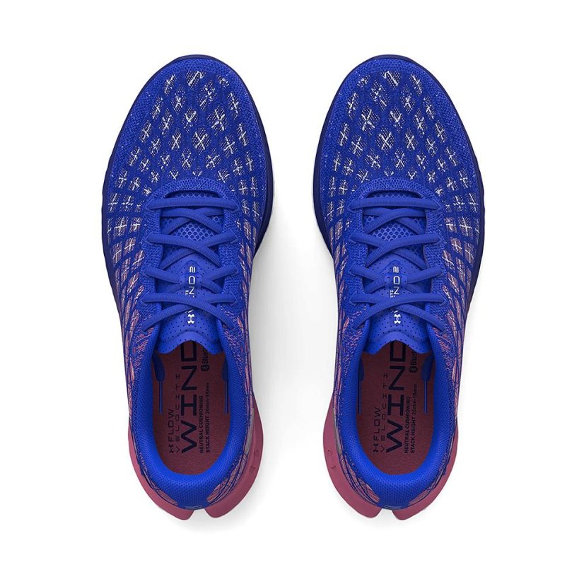 Laufschuhe Under Armour Flow Velociti Wind 2 RNAW M - Farbe: Blau/Rosa, Größe: 45