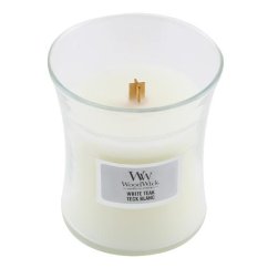 WoodWick Small Candle, White Teak
