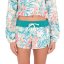 Hurley Kat Printed Women's Shorts - Color: Green, Size: L