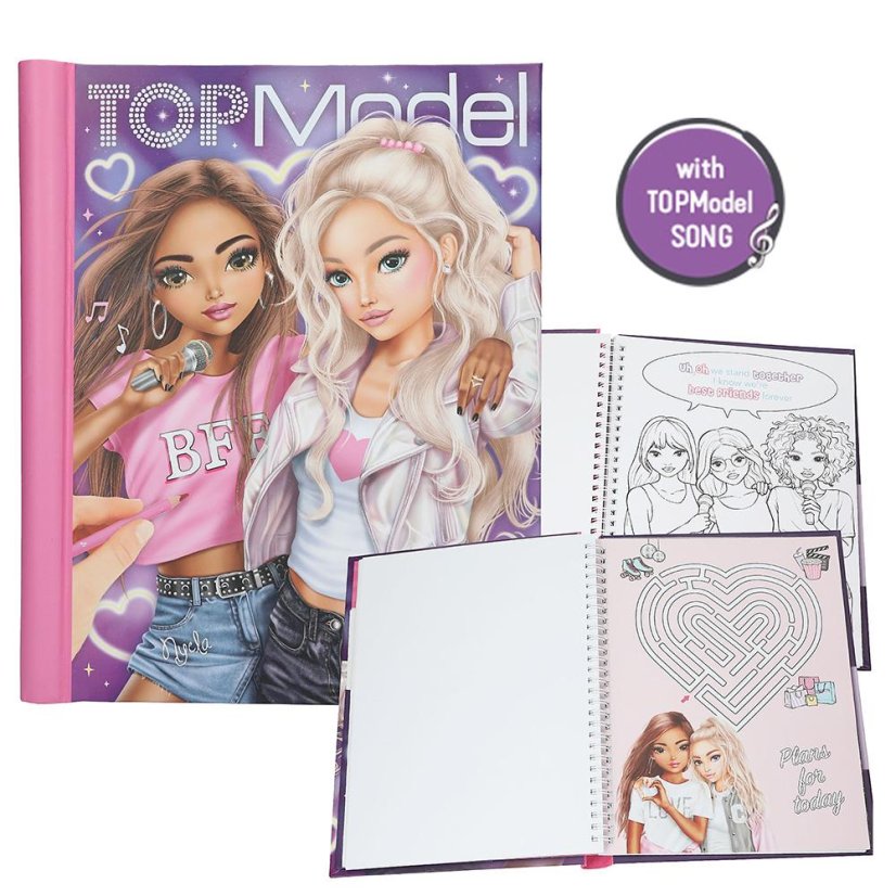 Kreatives Malbuch mit LED-Lichtern und Musik Top Model My BFF
