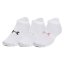 Under Armour UA Essential No Show Women's Socks - Color: White, Size: L