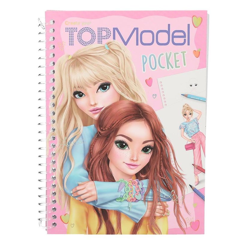 Kapesní omalovánky se samolepkami Top Model