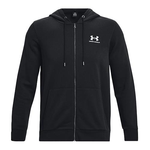 Męska bluza z kapturem Under Armour UA Essential Fleece FZ Hood - Kolor: Czarny, Rozmiar: L