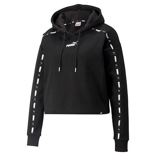 Damen-Sweatshirt Puma Power Tape Cropped - Farbe: Schwarz, Größe: S