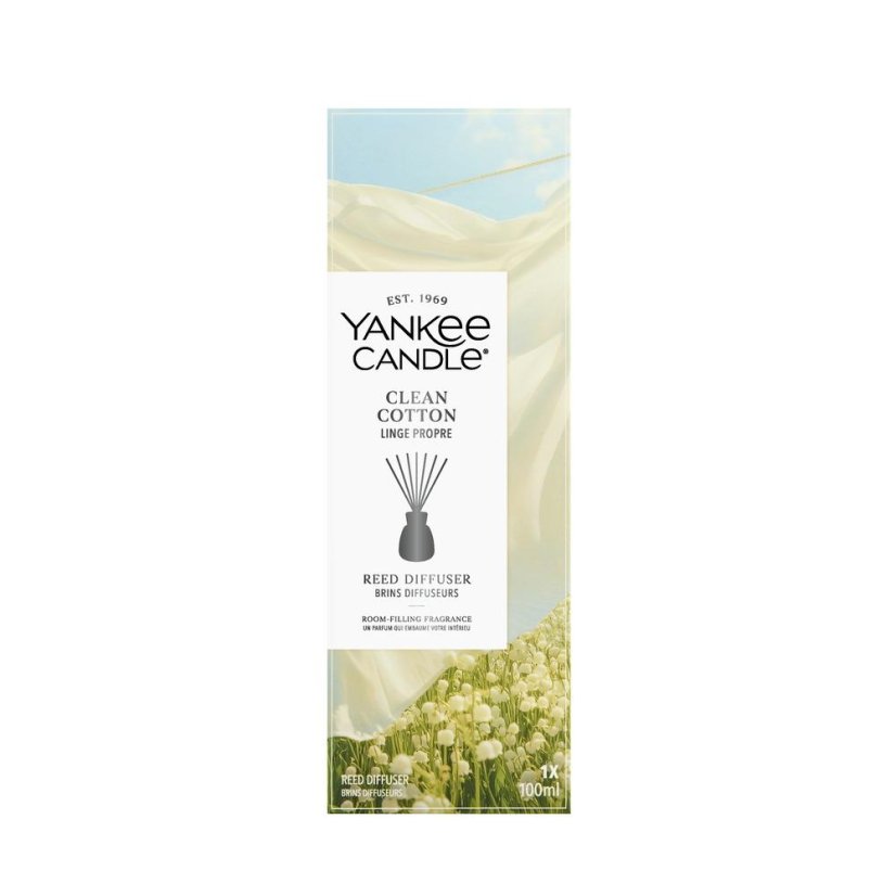 Aromatyczny dyfuzor Yankee candle, Signature Reed, Clean Cotton