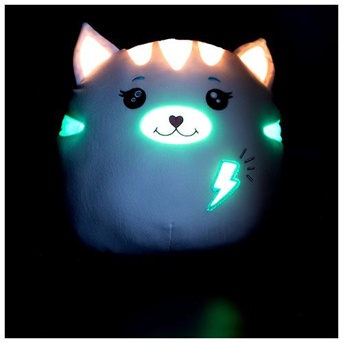 Pluszowa poduszka świecąca w ciemności Ylvi Swoopies, Cat & Flash, 30 cm