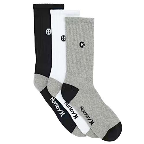 Pánské ponožky Hurley Icon 1/2 Terry Crew - Velikost: 44 - 47.5