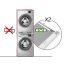 Meliconi 656129 Torre Green+ White Washer/Dryer Combo